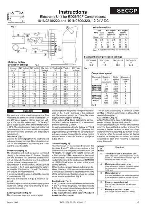 Electronic Unit for BD35/50F Compressors, 101N0210, 